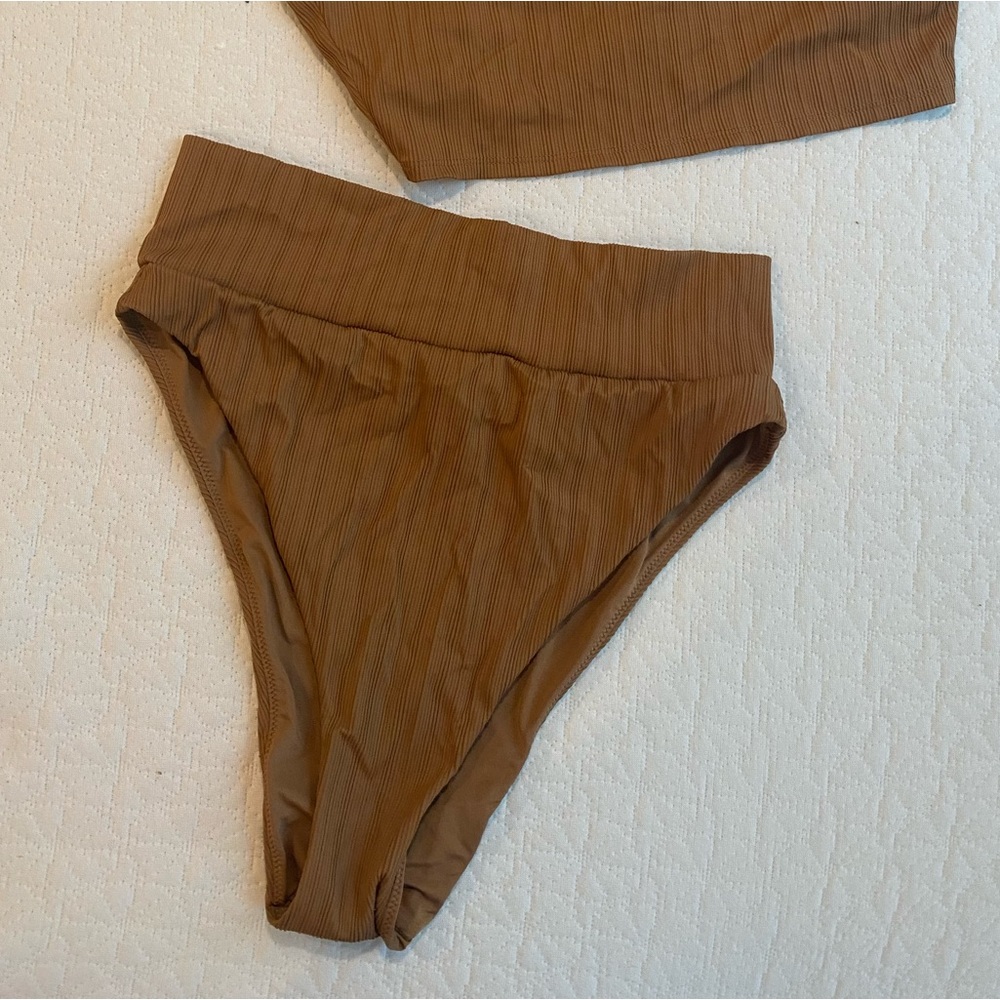Aerie High Cut Cheeky Ribbed Bikini Bottom